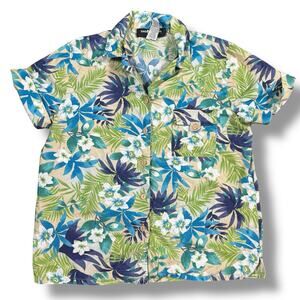 Vintage Sag Harbor Sport‎ Tropical Button Down Shirt Men’s Small Short Sleeve